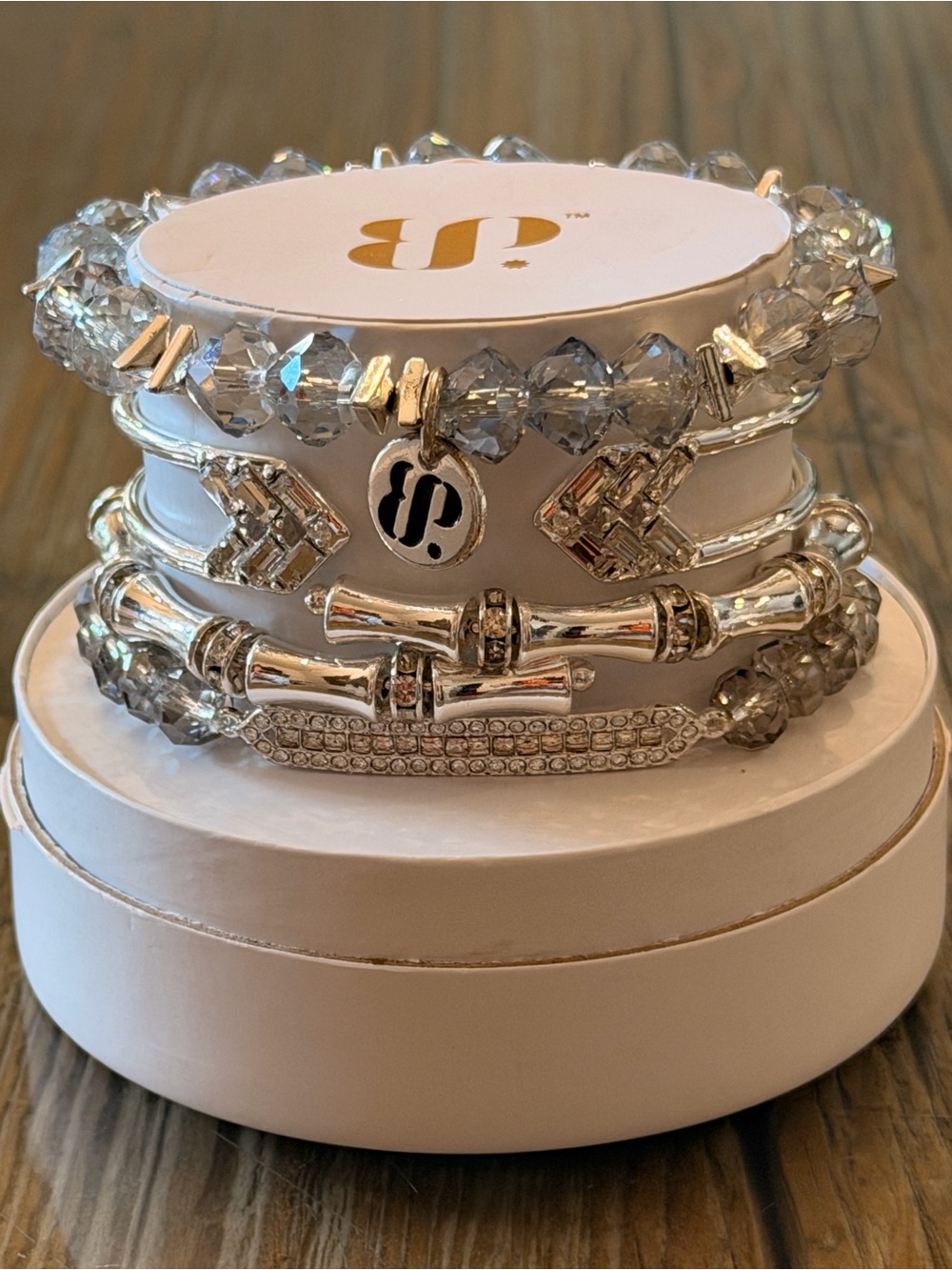 Bomb Party Bracelets! Personally Curated Crystal and Silver-Tone Stack - Picture 2 of 6